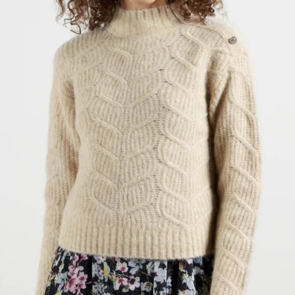 TED BAKER Cropped Cable Knt Sweater - Picture 3 of 5